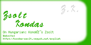 zsolt kondas business card